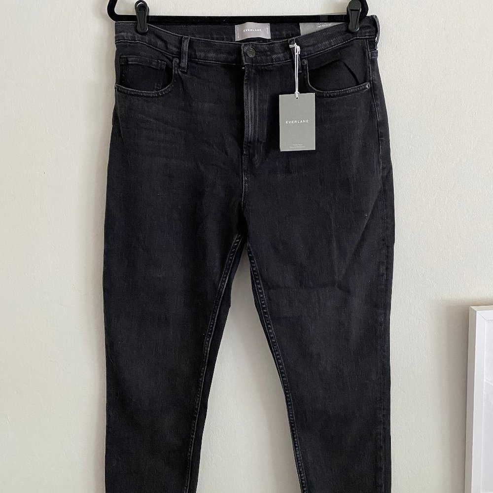Everlane The High Rise Skinny Jean in Washed Black